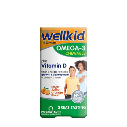 Vitabiotics Wellkid Omega-3 Chewable  (60 Capsules, Orange)