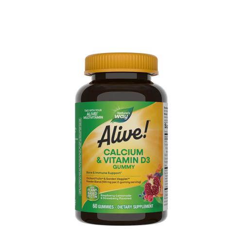 Natures Way Alive!® Calcium + D3 Gummies (60 Gummies)