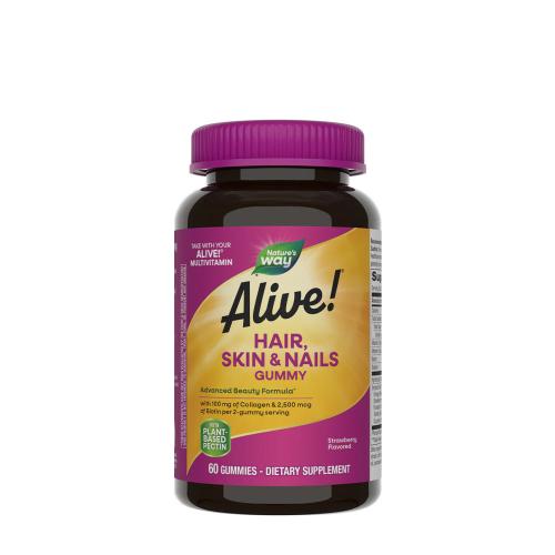 Nature's Way Alive!® Hair, Skin & Nails Gummies (60 Gummies, Strawberry Pouch)