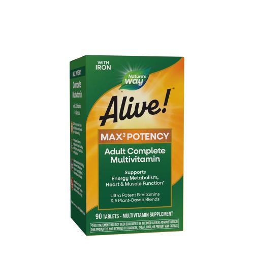 Nature's Way Alive!® Max3 Potency Multivitamin (90 Tablets)