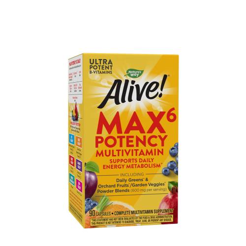 Nature's Way Alive!® Max6 Max Potency Daily Multivitamin (90 Capsules)