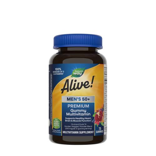 Nature's Way Alive!® Premium Men’s 50+ Gummy Multivitamin (75 Gummies, Cherry, Orange & Grape)