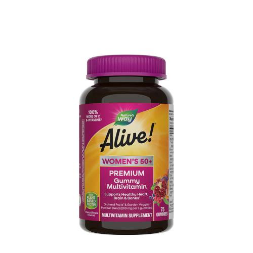 Nature's Way Alive!® Premium Women’s 50+ Gummy Multivitamin (75 Gummies, Cherry & Grape)