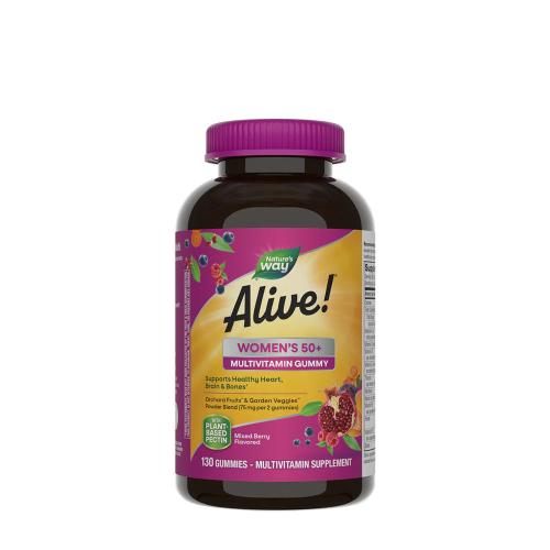 Natures Way Alive!® Women's 50+ Gummy Multivitamin (130 Gummies, Mixed Berry)