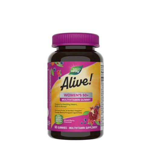 Natures Way Alive!® Women's 50+ Gummy Multivitamin (60 Gummies, Mixed Berry)