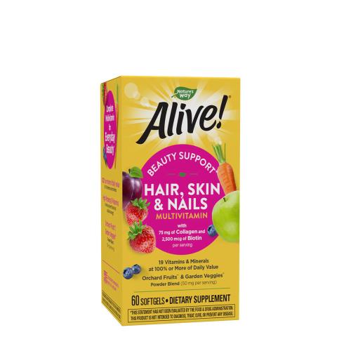 Nature's Way Hair Skin & Nail Gummy (60 Softgels)