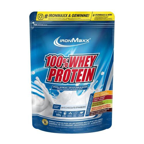 Ironmaxx 100% Whey Protein (500 g, Strawberry White Chocolate)