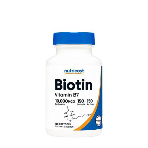 Nutricost Biotin with Coconut Oil 10,000 mcg (150 Softgels)