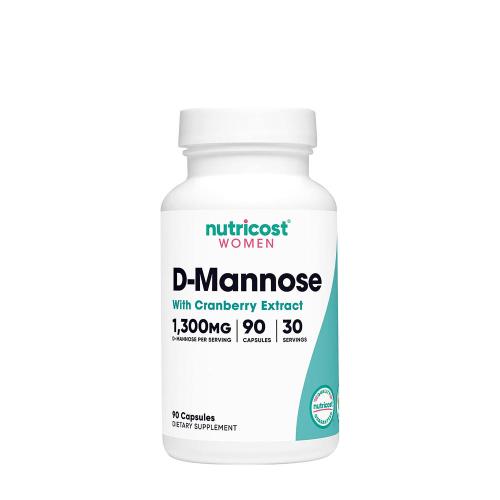 Nutricost D-Mannose with Cranberry Extract for Women 1300 mg (90 Capsules)