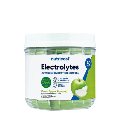 Nutricost Electrolytes Hydration Stick Packs (156 g, Green Apple)