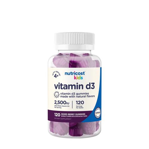 Nutricost Kids Vitamin D3 Gummies (120 gummies, Mixed Berry)