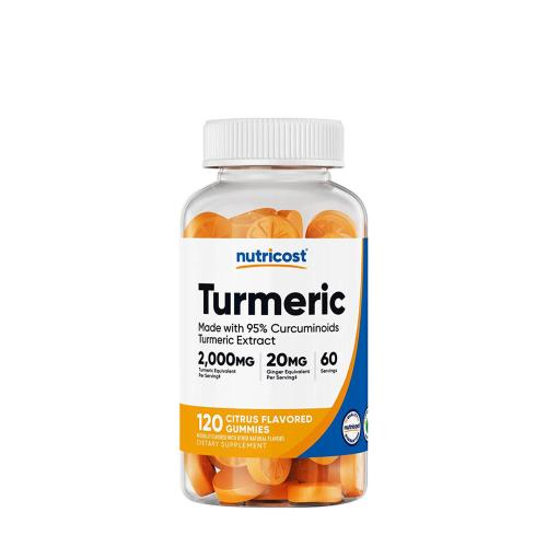 Nutricost Turmeric Gummies 2,000 mg (120 gummies, Lemon)