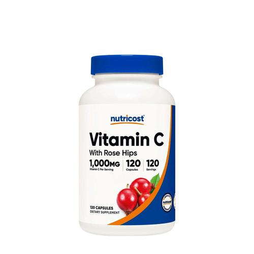 Nutricost Vitamin C with Rose Hips Capsules (120 Capsules)