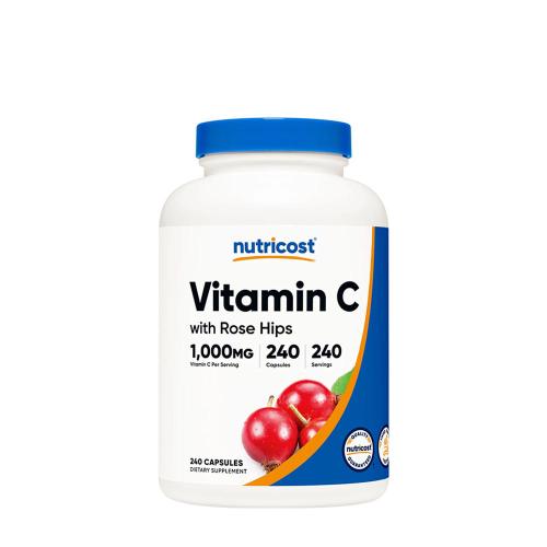 Nutricost Vitamin C with Rose Hips Capsules (240 Capsules)