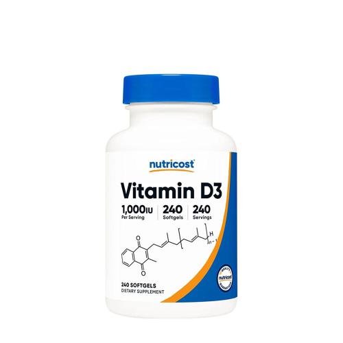 Nutricost Vitamin D3 1,000 IU (240 Softgels)