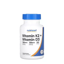   Nutricost Vitamin K2 (MK7) (100 mcg) + Vitamin D3 (5000 IU) (120 Softgels)