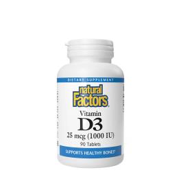 Natural Factors Vitamin D3 25 mcg (1,000 IU) (90 Tablets)