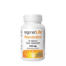   Natural Factors ResveratrolRich Super Strength Resveratrol Concentrate 500 mg  (60 Veggie Capsules)