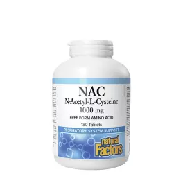   Natural Factors NAC 1000 mg N-Acetyl-L-Cysteine (180 Tablets)