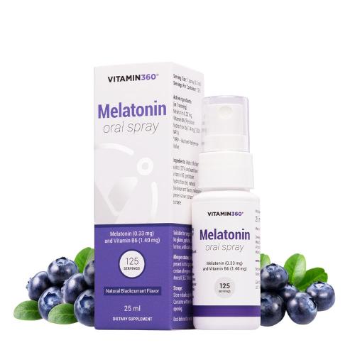 Vitamin360 Melatonin Oral Spray  (25 ml, Blackcurrant)