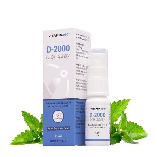 Vitamin360 D-2000 Oral Spray (15 ml, Natural Peppermint)