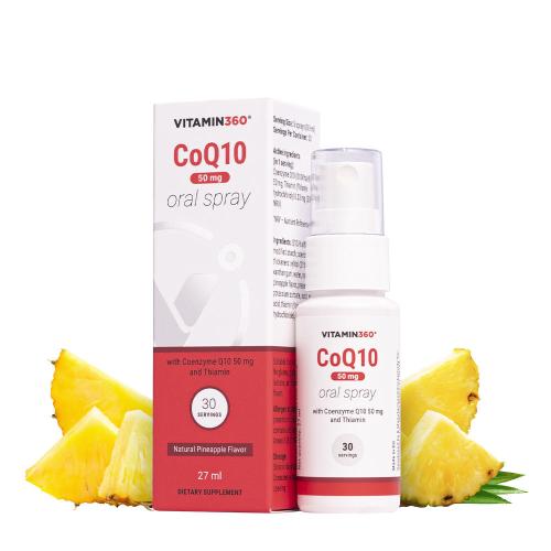 Vitamin360 CoQ10 50mg Oral Spray (27 ml, Pineapple)