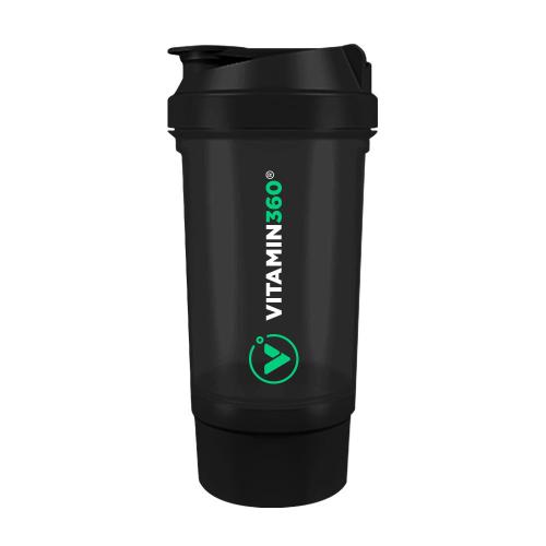 Vitamin360 Wave Shaker (500 ml + 150 ml) (Black)