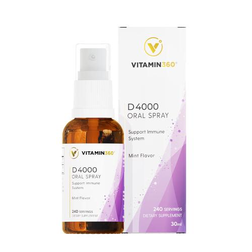 Vitamin360 D4000 IU Oral Spray (30 ml, Mint Flavor)
