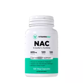   Vitamin360 NAC 600 mg - N-Acetyl L-Cysteine (120 Veg Capsules)